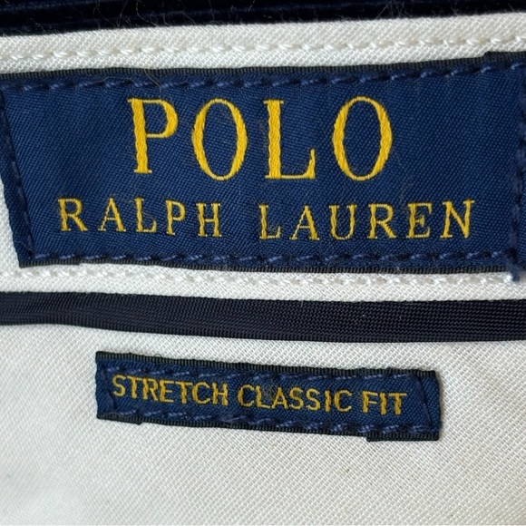 Polo Ralph Lauren Corduroy Pants Navy Flat Front Stretch Classic Fit Men 40/30 - Picture 7 of 10